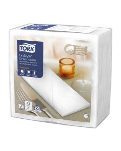 Tork LinStyle White Dinner Napkin 8 fold  50s x 12