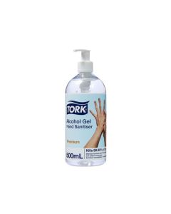 Tork Alcohol Gel Hand Sanitiser Pump Bottle 500ml x 12