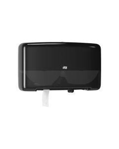 Tork Twin Mini Jumbo Toilet Roll Dispenser Black T2