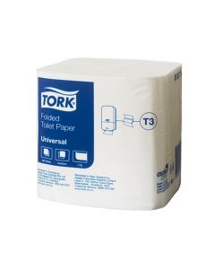 Tork Folded Toilet Paper 1ply Universal T3 500s x 36