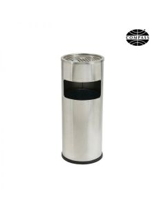 10L Compass Lobby Bin/Ashtray Brushed S-Steel
