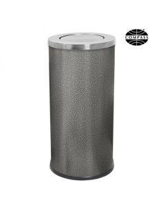 62L Swing Lid Waste Bin Hammertone