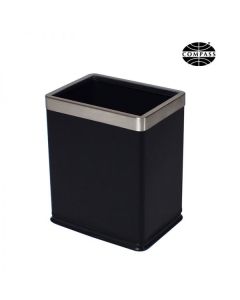 8L Rectangular Black Bin