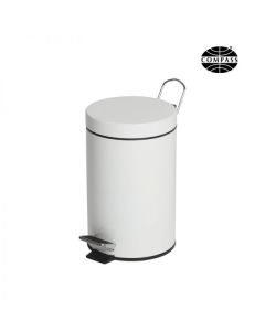 3L Pedal Bin White 17D x 27H cm