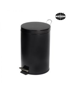 12L Pedal Bin Black 24.5D x 38.5H cm