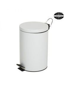 12L Pedal Bin White 24.5D x 39.5H cm