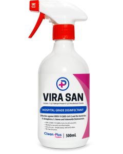 Clean Plus Vira San Hospital Grade DIsinfectant 500ml x 12