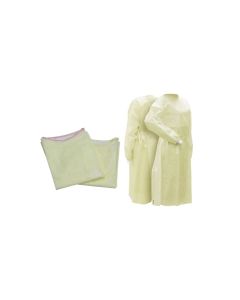 Medicom Safewear SMS L1 Yellow Isolation Gown AAMI PB70, Pack of 10 x 5 - Regular