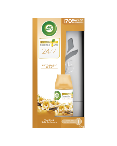 Air Wick Essential Oil Vanilla & Soft Cashmere Automatic Spray Starter Kit x 3