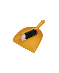 Oates Dustpan & Bannister Brush Set - Yellow
