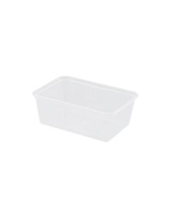 Rectangle Takeaway Container Recessed Base Clear 500/Ctn