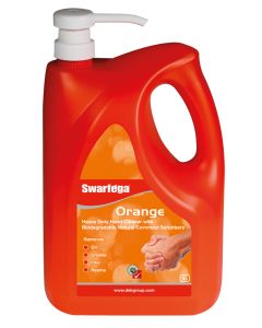 DEB Swarfega Orange Heavy Duty Hand Cleaner Pump 4L x 4