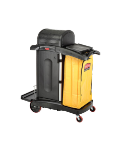 Rubbermaid Hi Security Janitor Cart - Black