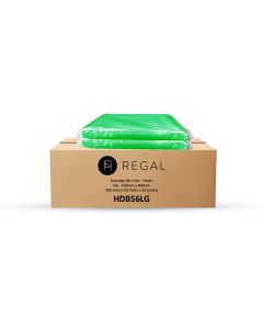 Regal Everyday 56L Bin Liner, Pack of 50 x 10 - Green