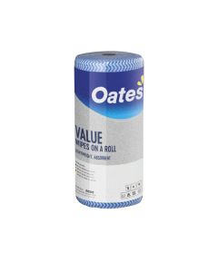 Oates Value Perforated Wipes 45m Roll - Blue