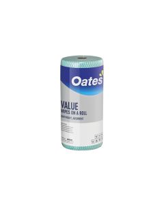 Oates Value Perforated Wipes 45m Roll x 4 - Green