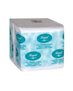 Regal Interleaved Toilet Tissue Rec 1 Ply 400 Sheet 45 Packs