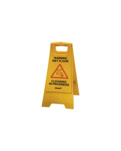 Oates Contractor A-Frame Caution "Cleaning in Progress" Sign - Yellow