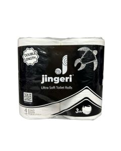Jingeri 3-ply Toilet Rolls 360 sheet 4 rolls x 12