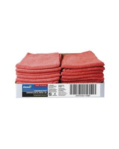 Oates Contractor Microfibre All Purpose Cloths, Pack of 20 - Red