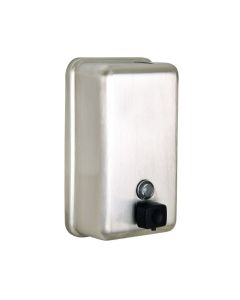 S/S Soap Dispenser Vertical Black Button 1.2Ltr