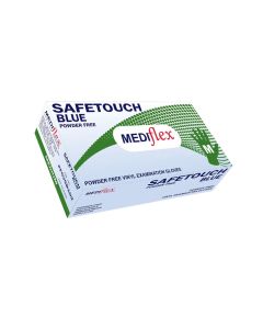 Mediflex Vinyl Foodgrade Glove P/F Blue Medium 100/Box