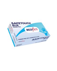 Mediflex Vinyl Foodgrade Glove P/F Blue XLarge 100/Box