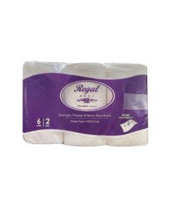 Regal 2-ply Virgin Kitchen Towel 3 x 6 pack, 60 sheet