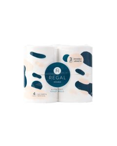 Regal 3-Ply Toilet Rolls 360Sheets x 4 Rolls x 12