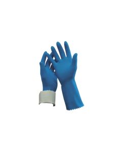 Oates Flock Lined Rubber Gloves - Size 9