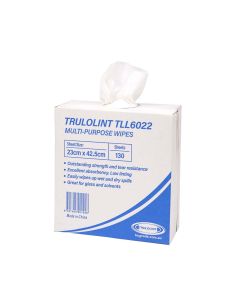 TRULOLINT White Wipes 23cm x 42.5cm 130 Wipes x 10 Boxes