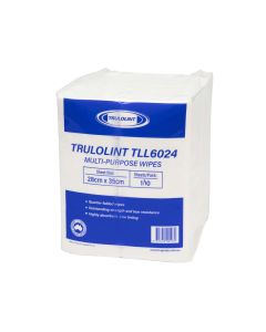 Trulolint White Multipurpose Wipes 28cm x 35cm 100 Wipes x 8 Packs