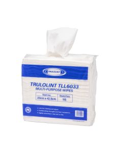 Truolint Low Lint White Wipes 23cm x 42.5cm 115 Wipes x 12 Packs