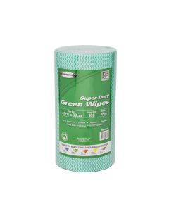 Truwipes Multipurpose Super Duty Perforated Green Roll 30cm x 45cm x 100 Wipes