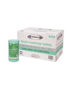 Truwipes Multipurpose Super Duty Perforated Green Roll 30cm x 45cm x 6 Rolls