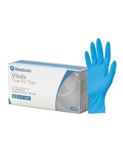 Vitals Blue Nitrile Glove P/Free Small x 100